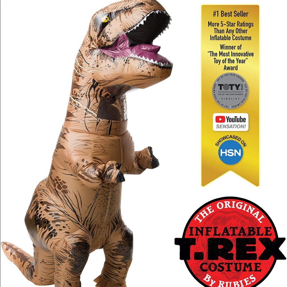 Inflatable dinosaur costume adult